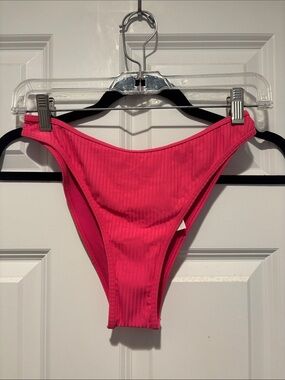 Gilly Hicks Pink Ribbed Bikini Bottom